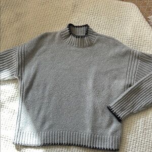 Joie Light Gray Turtleneck Sweater